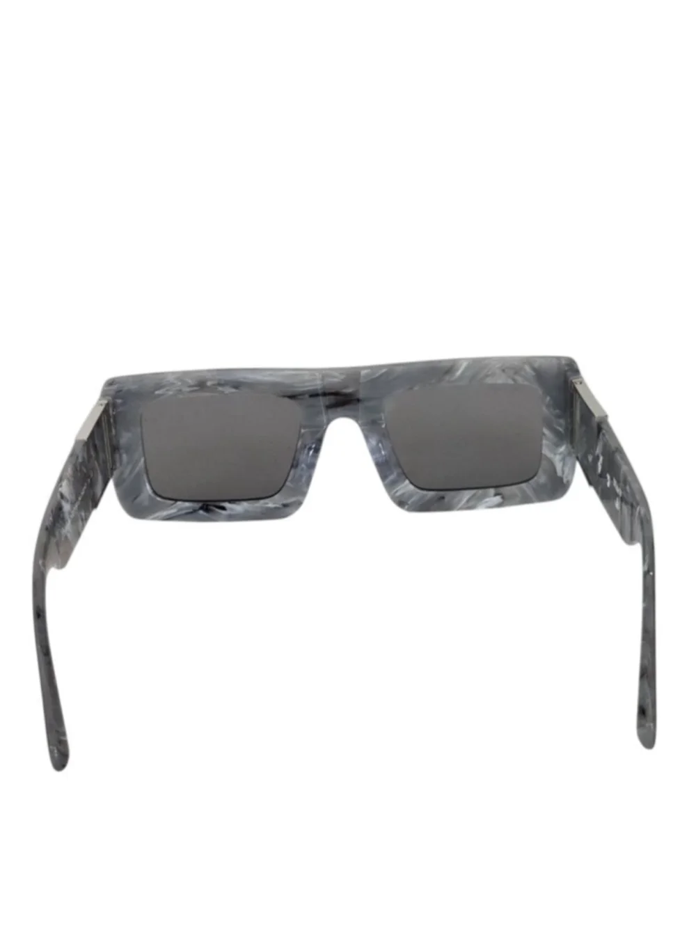 OFF-WHITE Leonardo OER1049 Gray Marble Square Sunglasses Unisex